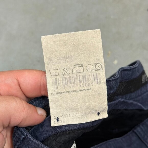 Vintage Hugo Boss MIKE Cotton & Linen Canvas Pants Navy Blue 36x32 - Picture 5 of 8